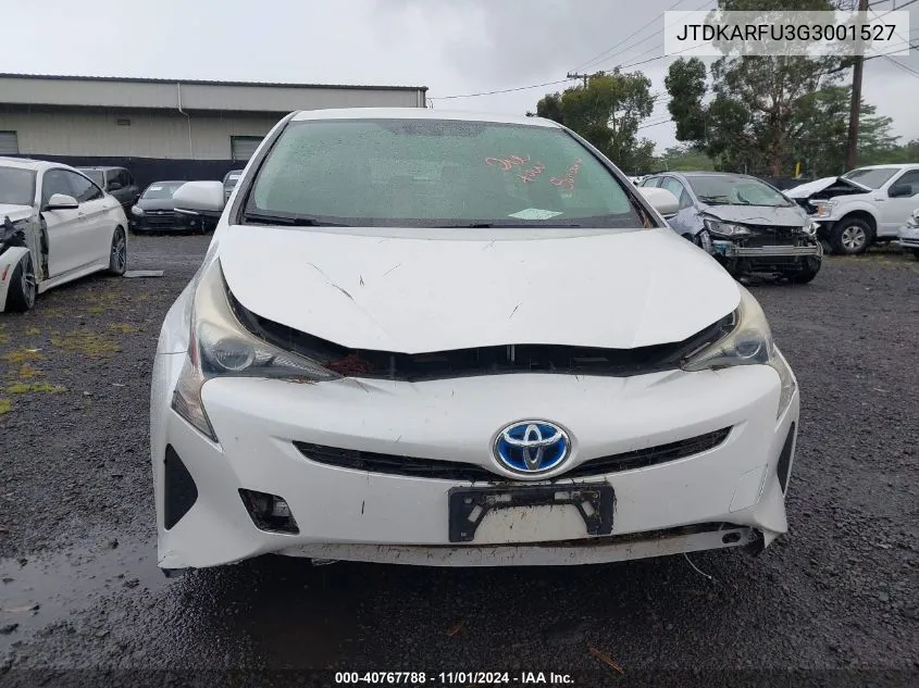 2016 Toyota Prius Three VIN: JTDKARFU3G3001527 Lot: 40767788