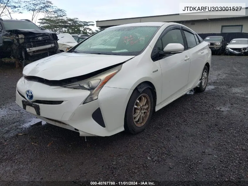 2016 Toyota Prius Three VIN: JTDKARFU3G3001527 Lot: 40767788