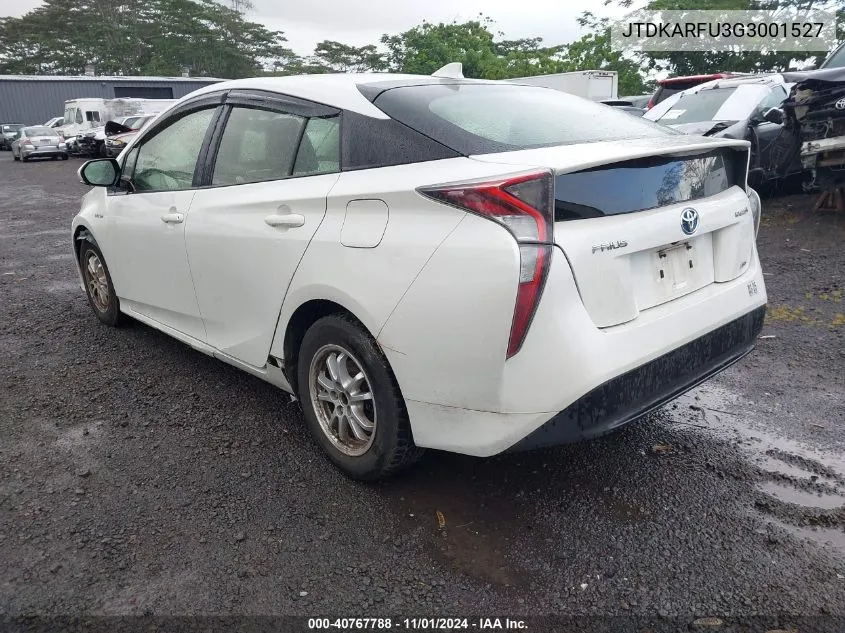 2016 Toyota Prius Three VIN: JTDKARFU3G3001527 Lot: 40767788