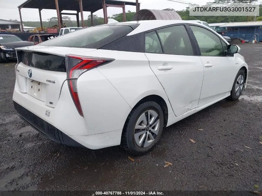 2016 Toyota Prius Three VIN: JTDKARFU3G3001527 Lot: 40767788