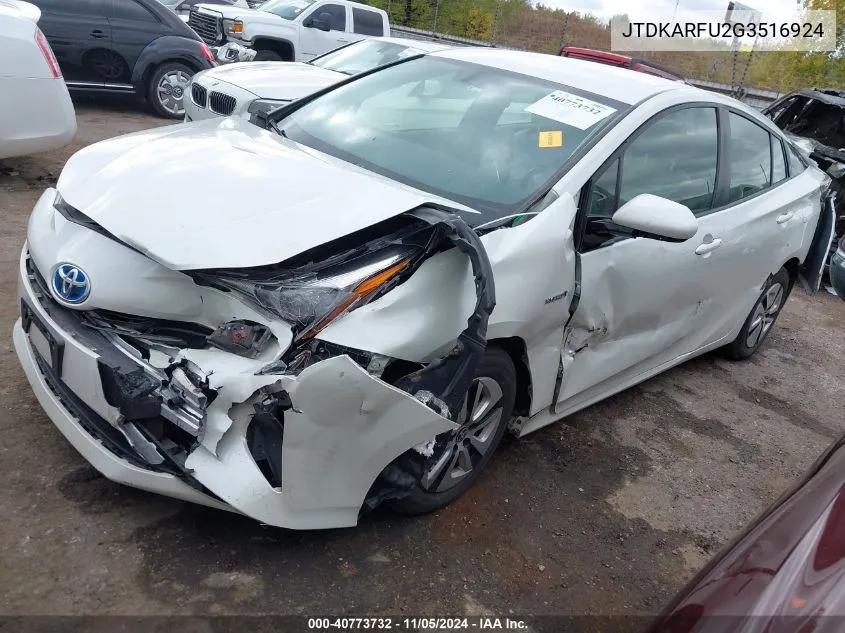 2016 Toyota Prius Three VIN: JTDKARFU2G3516924 Lot: 40773732