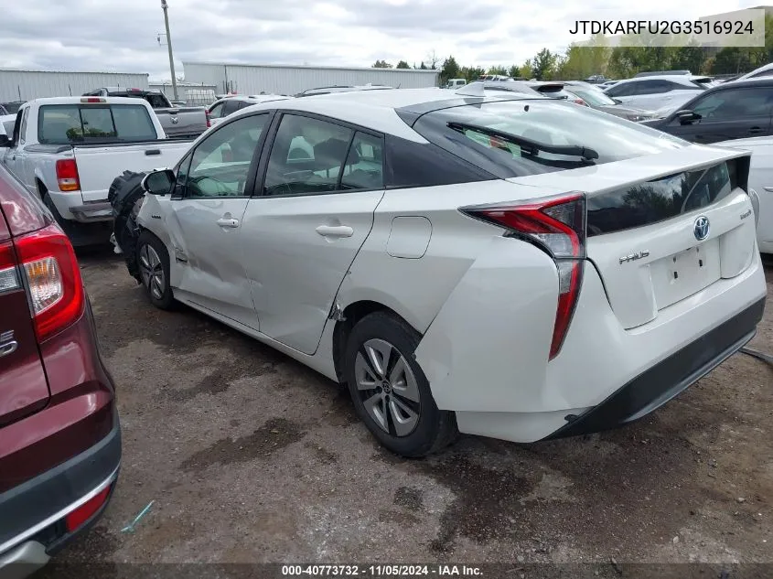 2016 Toyota Prius Three VIN: JTDKARFU2G3516924 Lot: 40773732