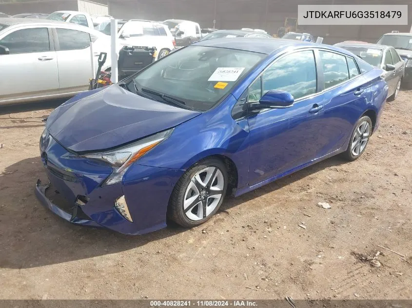 2016 Toyota Prius VIN: JTDKARFU6G3518479 Lot: 40828241