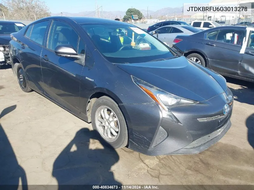 2016 Toyota Prius Two VIN: JTDKBRFU6G3013278 Lot: 40834673