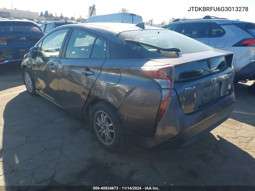 2016 Toyota Prius Two VIN: JTDKBRFU6G3013278 Lot: 40834673