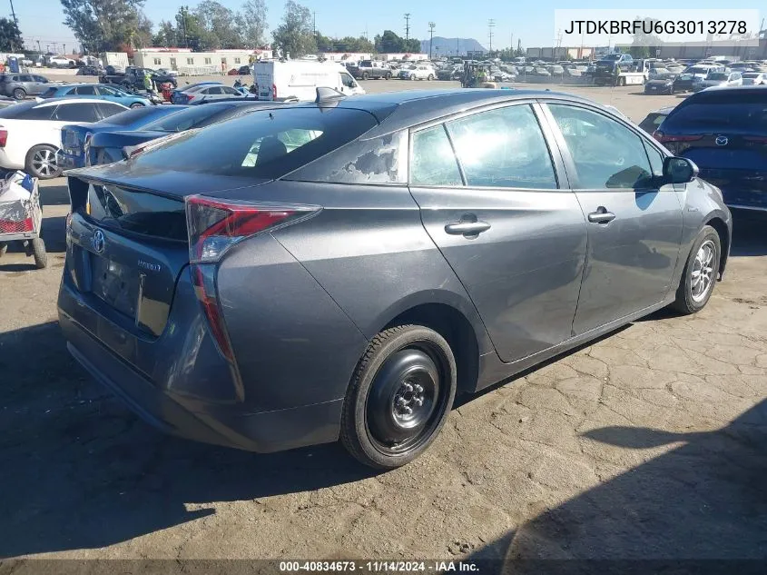 2016 Toyota Prius Two VIN: JTDKBRFU6G3013278 Lot: 40834673