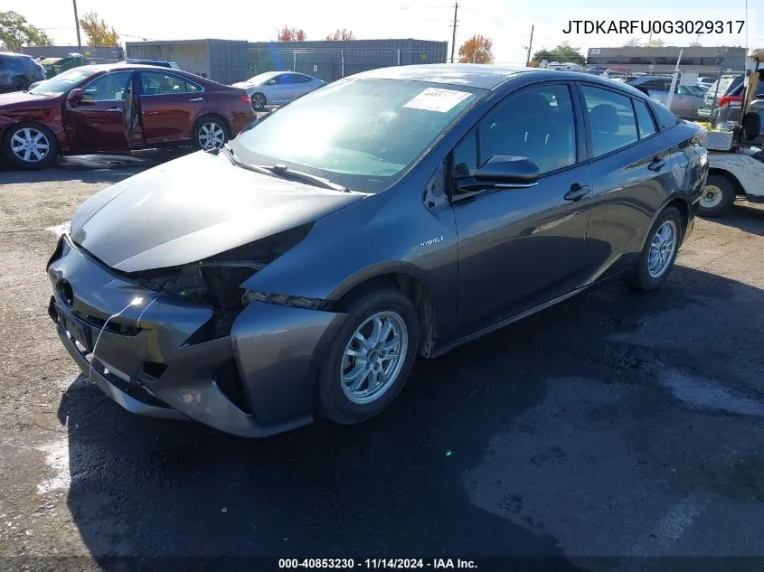 2016 Toyota Prius Two Eco VIN: JTDKARFU0G3029317 Lot: 40853230