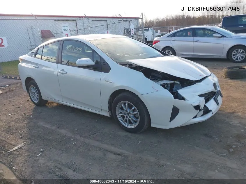 2016 Toyota Prius Two VIN: JTDKBRFU6G3017945 Lot: 40882343