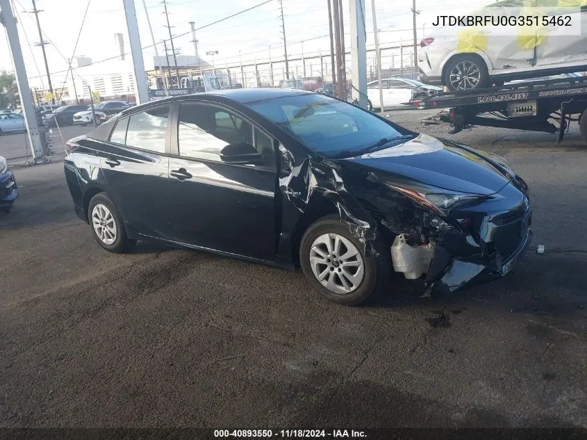 2016 Toyota Prius Two VIN: JTDKBRFU0G3515462 Lot: 40893550