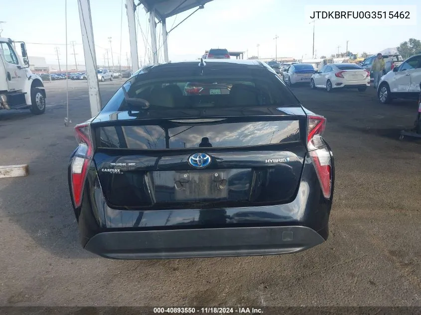 2016 Toyota Prius Two VIN: JTDKBRFU0G3515462 Lot: 40893550