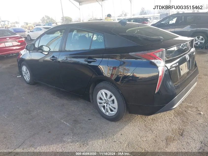 2016 Toyota Prius Two VIN: JTDKBRFU0G3515462 Lot: 40893550