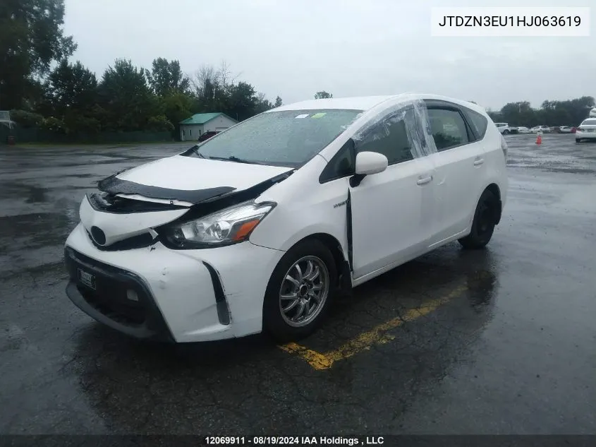 2017 Toyota Prius VIN: JTDZN3EU1HJ063619 Lot: 12069911