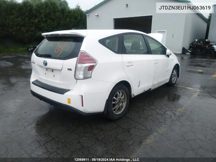 2017 Toyota Prius VIN: JTDZN3EU1HJ063619 Lot: 12069911