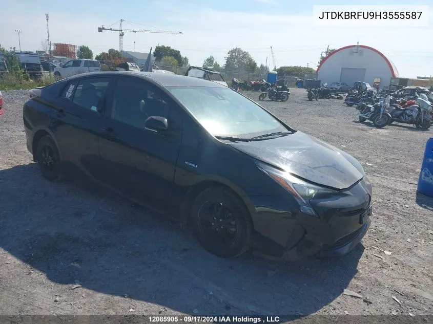 JTDKBRFU9H3555587 2017 Toyota Prius