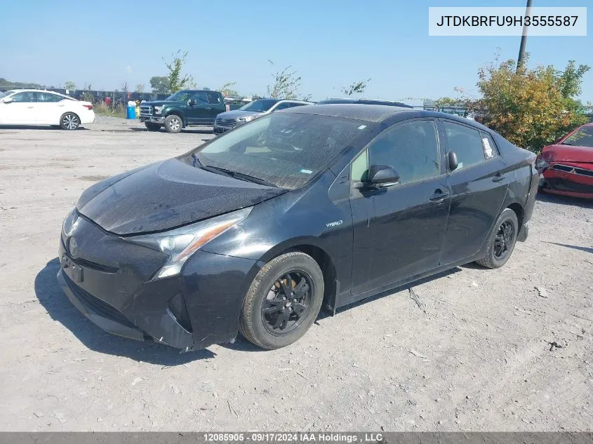 JTDKBRFU9H3555587 2017 Toyota Prius