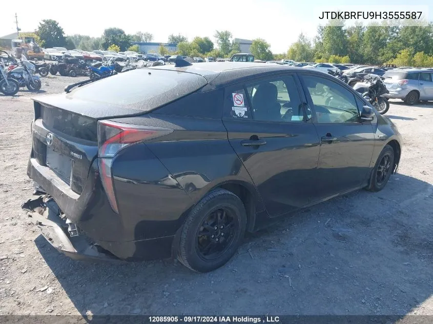 JTDKBRFU9H3555587 2017 Toyota Prius