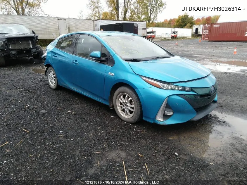 2017 Toyota Prius Prime Technology VIN: JTDKARFP7H3026314 Lot: 12127676