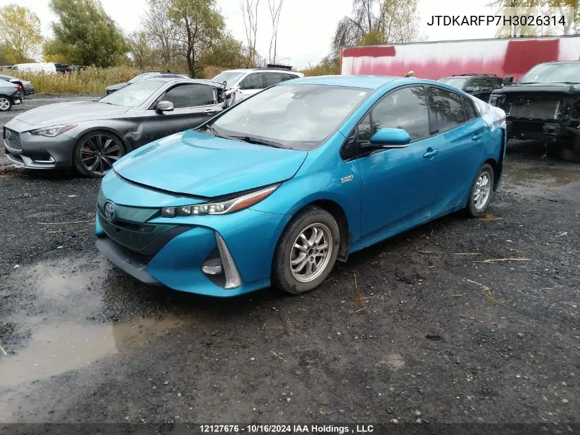 2017 Toyota Prius Prime Technology VIN: JTDKARFP7H3026314 Lot: 12127676