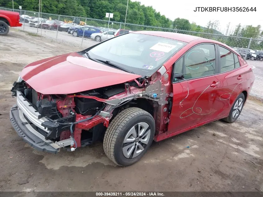 JTDKBRFU8H3562644 2017 Toyota Prius Two