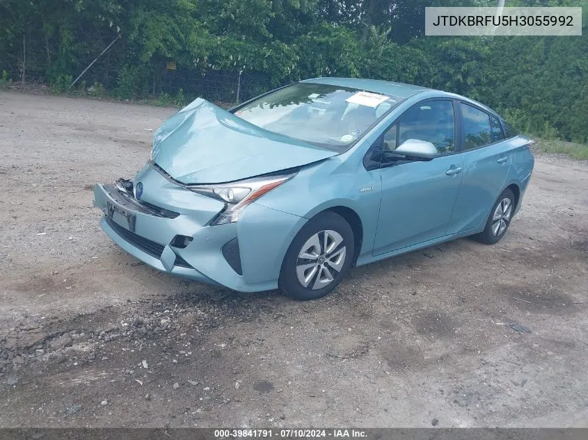 JTDKBRFU5H3055992 2017 Toyota Prius Two