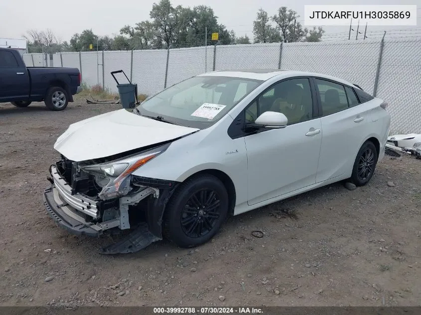 2017 Toyota Prius Three VIN: JTDKARFU1H3035869 Lot: 39992788