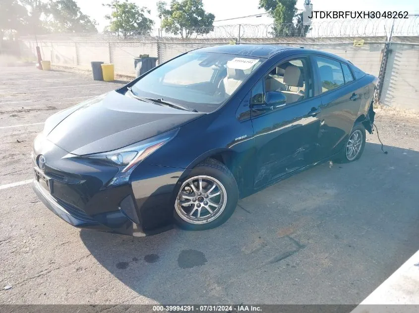 2017 Toyota Prius Two VIN: JTDKBRFUXH3048262 Lot: 39994291