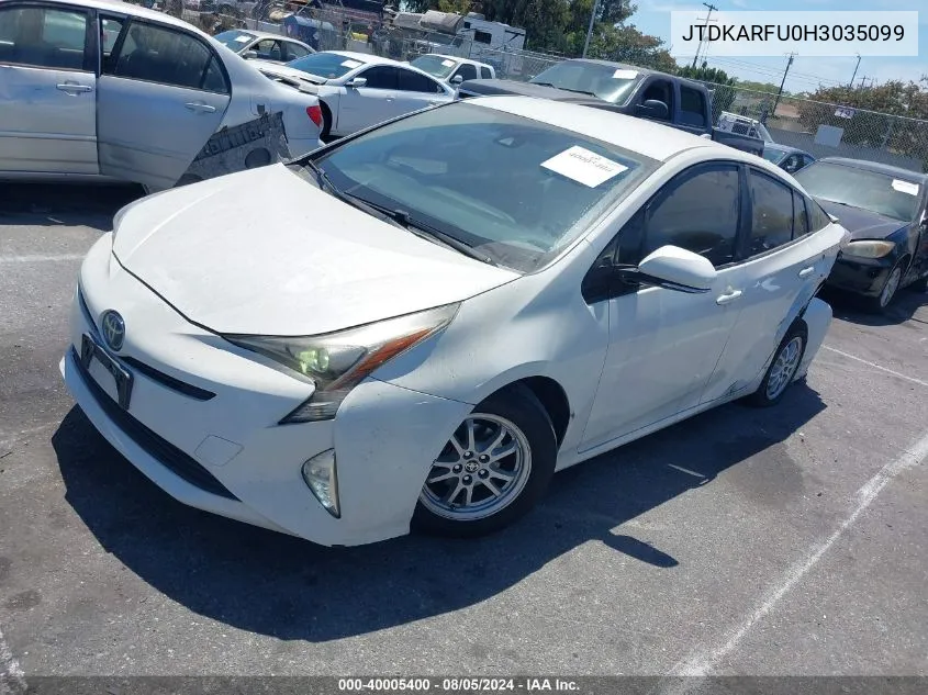 2017 Toyota Prius Four VIN: JTDKARFU0H3035099 Lot: 40005400