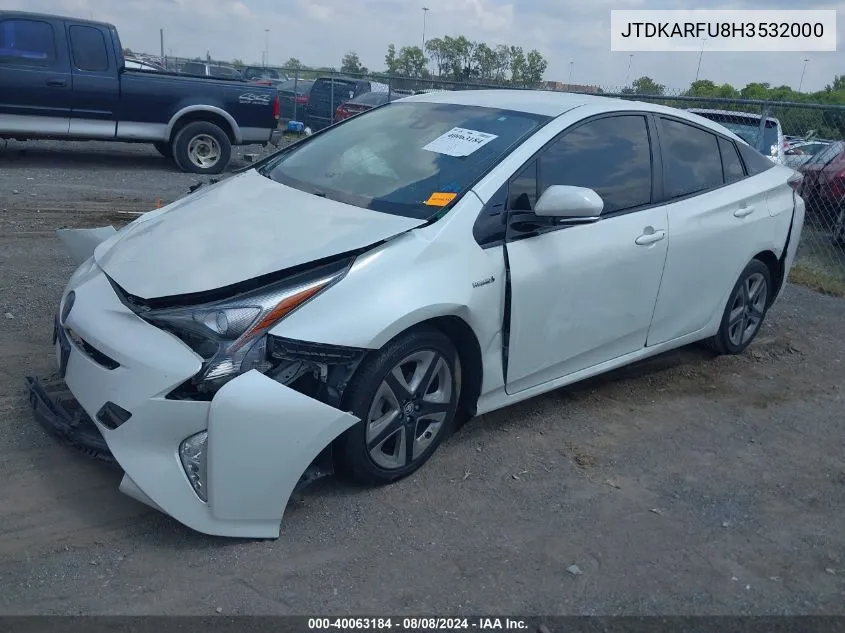 2017 Toyota Prius Three Touring VIN: JTDKARFU8H3532000 Lot: 40063184