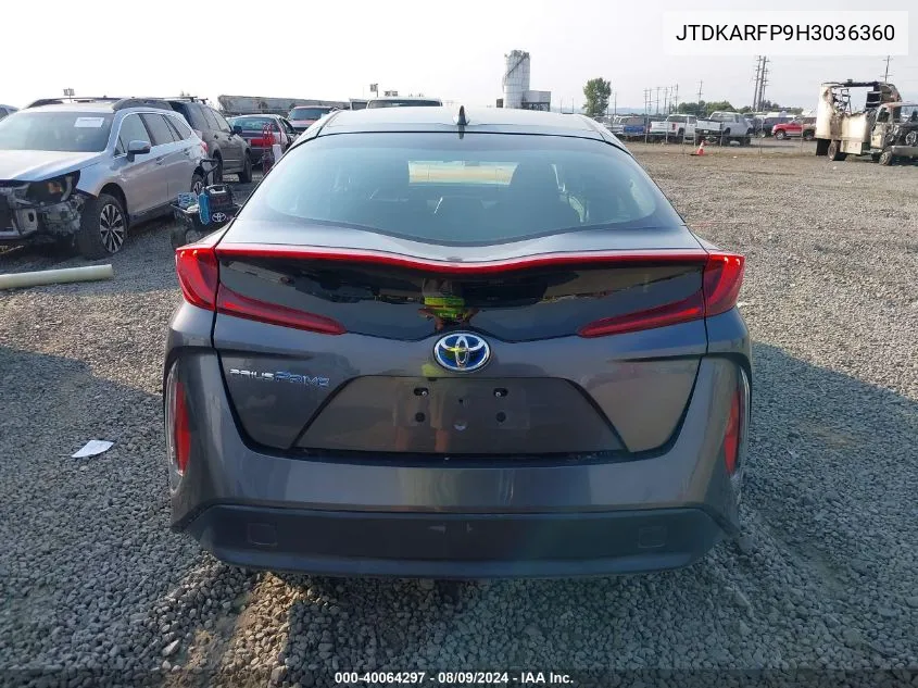 JTDKARFP9H3036360 2017 Toyota Prius Prime Plus