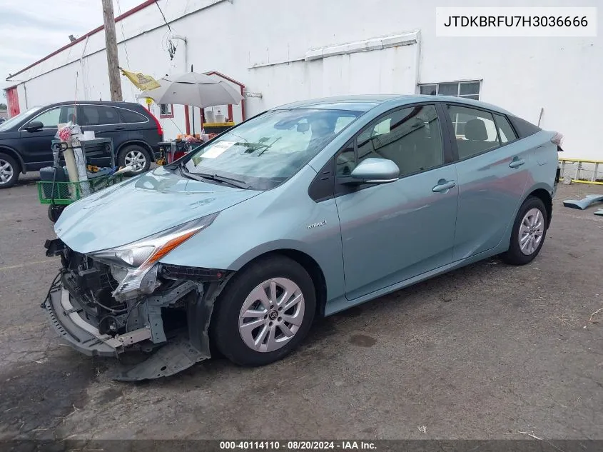 2017 Toyota Prius Two VIN: JTDKBRFU7H3036666 Lot: 40114110