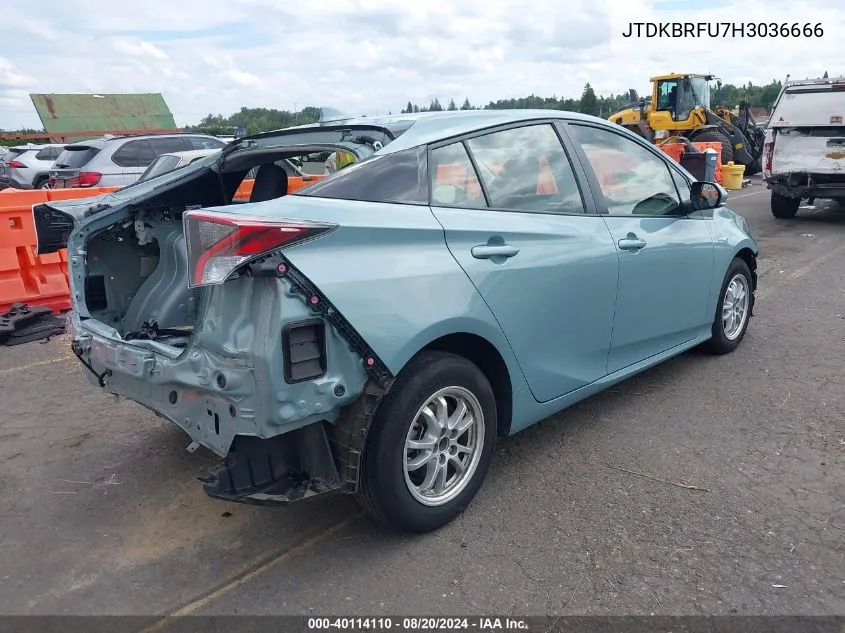 JTDKBRFU7H3036666 2017 Toyota Prius Two