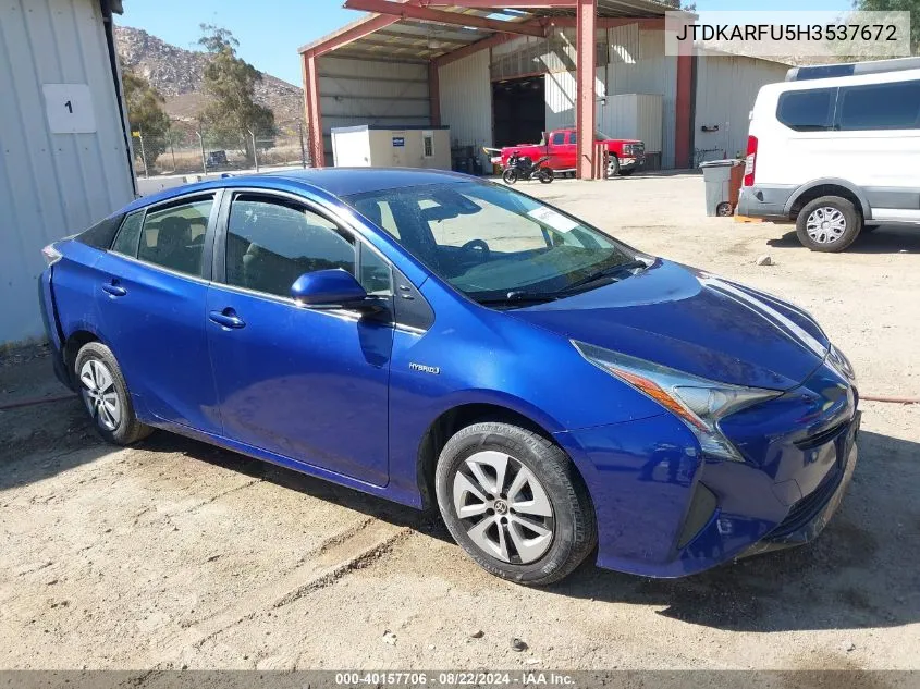 JTDKARFU5H3537672 2017 Toyota Prius Two Eco