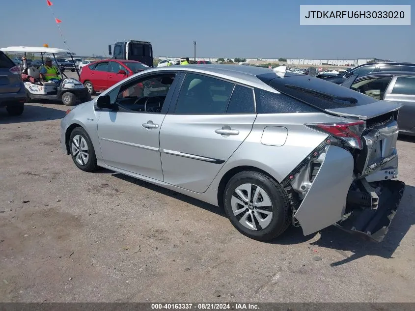 2017 Toyota Prius Four VIN: JTDKARFU6H3033020 Lot: 40163337