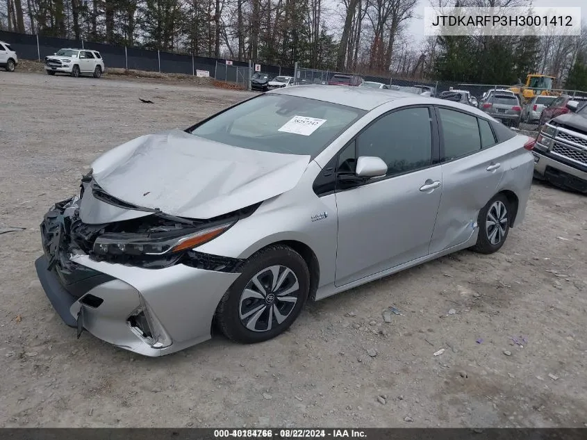 2017 Toyota Prius Prime Premium VIN: JTDKARFP3H3001412 Lot: 40184766