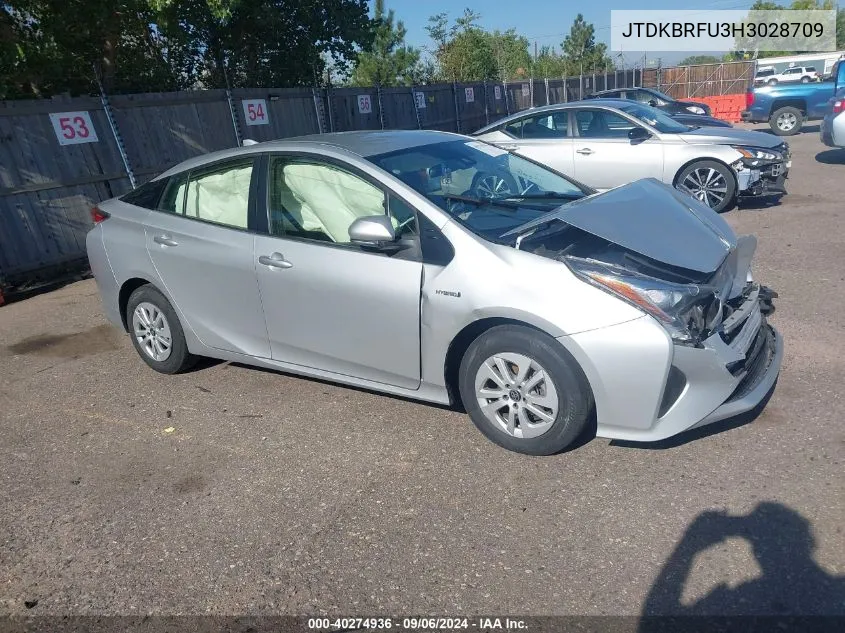 2017 Toyota Prius Two VIN: JTDKBRFU3H3028709 Lot: 40274936