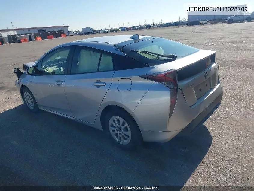 2017 Toyota Prius Two VIN: JTDKBRFU3H3028709 Lot: 40274936