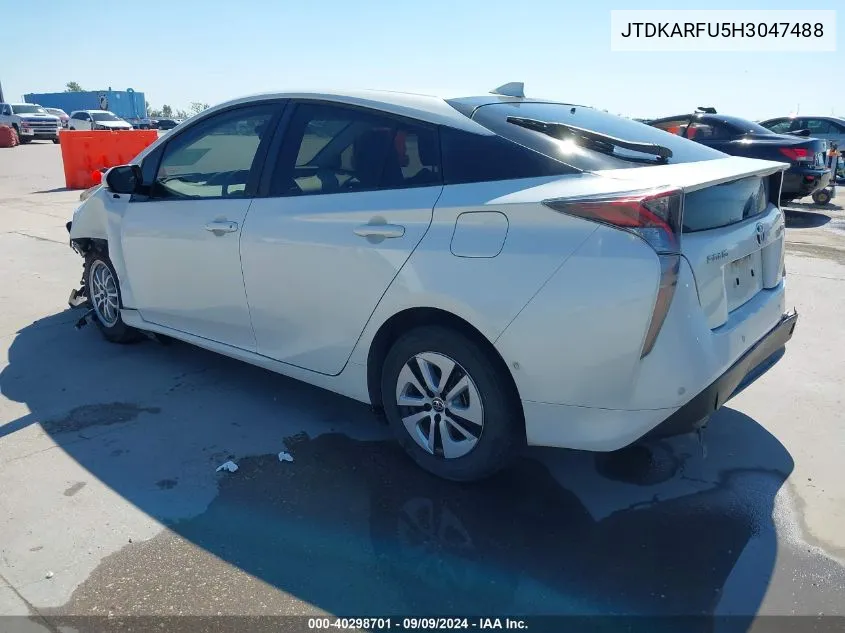 2017 Toyota Prius Four VIN: JTDKARFU5H3047488 Lot: 40298701