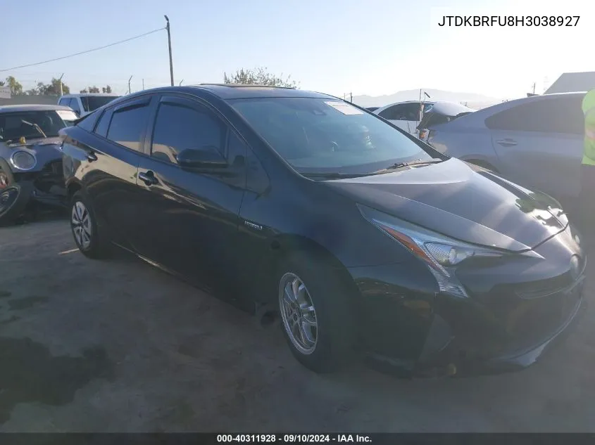 2017 Toyota Prius Two VIN: JTDKBRFU8H3038927 Lot: 40311928