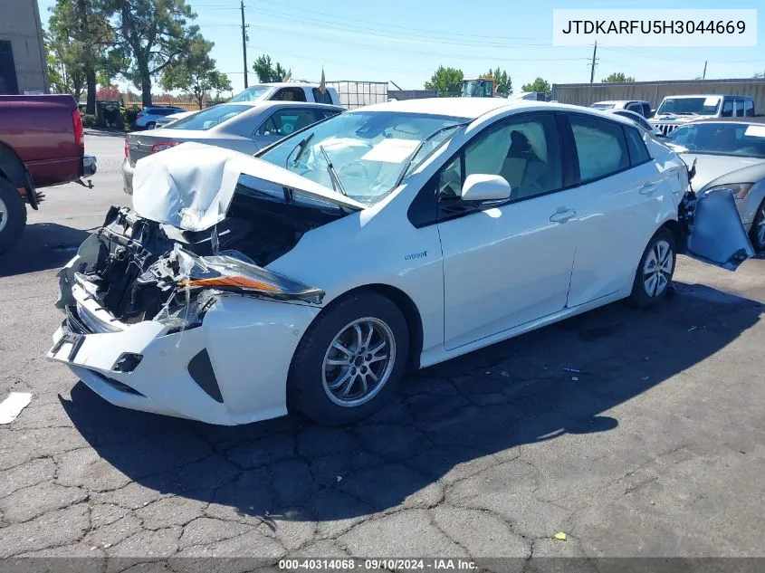 2017 Toyota Prius VIN: JTDKARFU5H3044669 Lot: 40314068