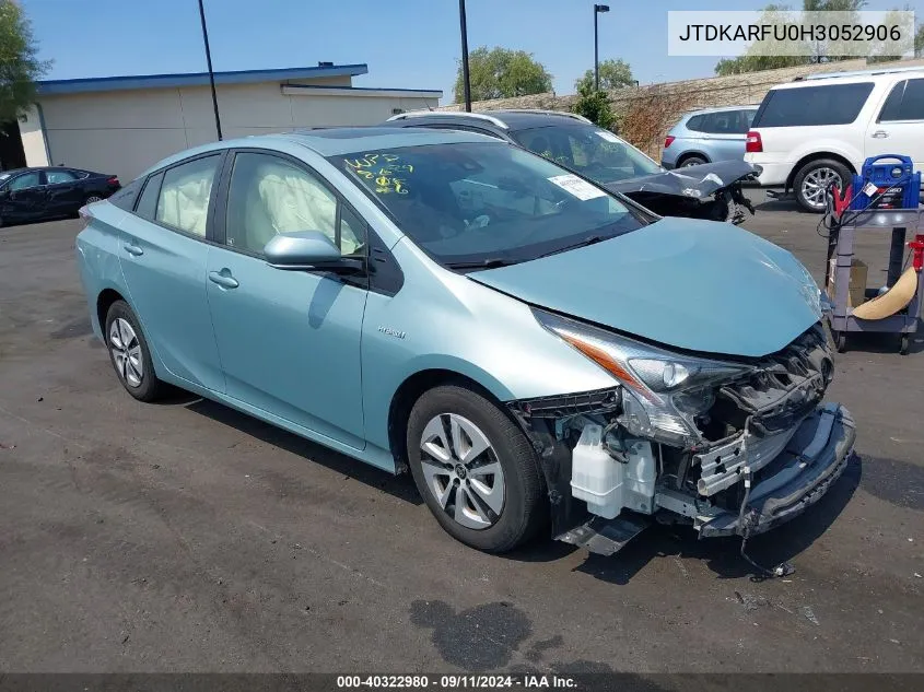 2017 Toyota Prius Three VIN: JTDKARFU0H3052906 Lot: 40322980