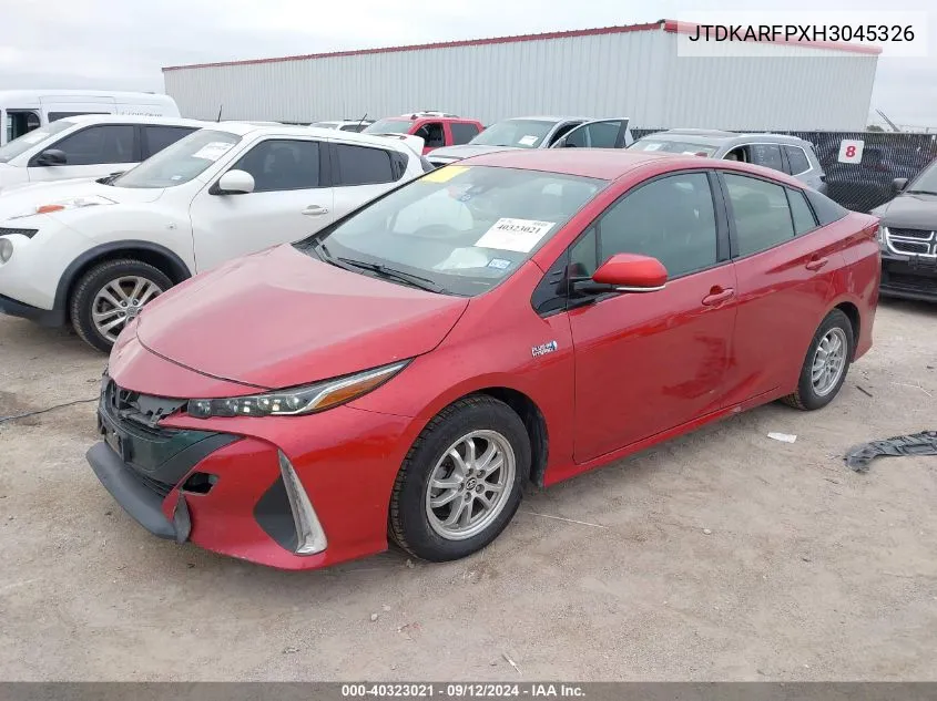 2017 Toyota Prius Prime Premium VIN: JTDKARFPXH3045326 Lot: 40323021