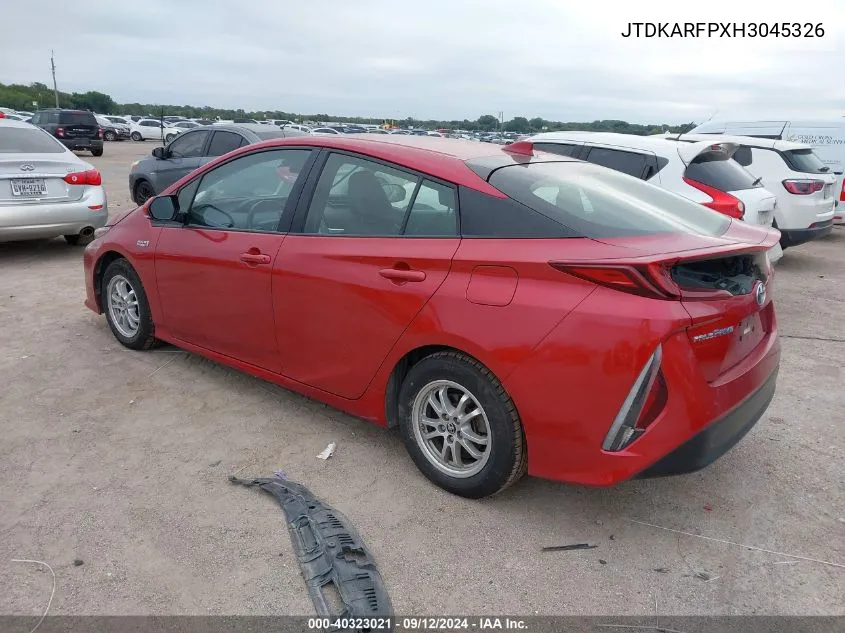 2017 Toyota Prius Prime Premium VIN: JTDKARFPXH3045326 Lot: 40323021