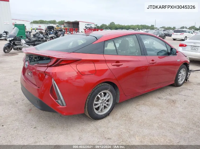 2017 Toyota Prius Prime Premium VIN: JTDKARFPXH3045326 Lot: 40323021