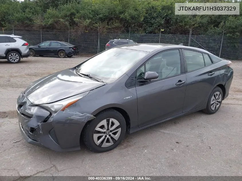 JTDKARFU1H3037329 2017 Toyota Prius Four