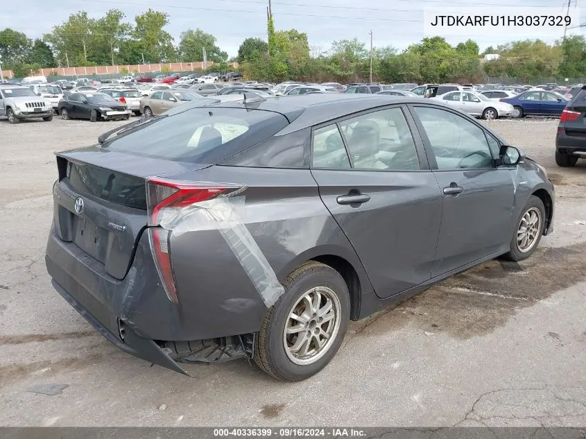 JTDKARFU1H3037329 2017 Toyota Prius Four