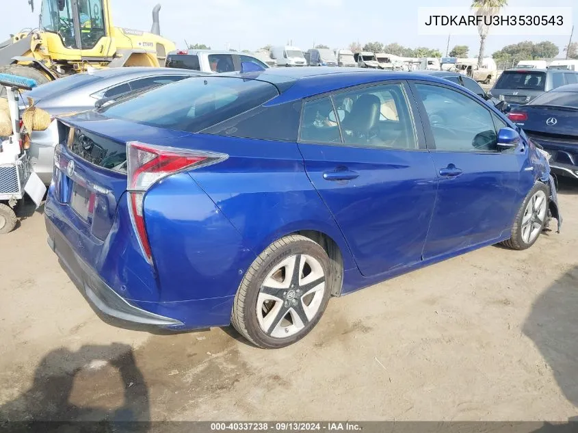 2017 Toyota Prius VIN: JTDKARFU3H3530543 Lot: 40337238