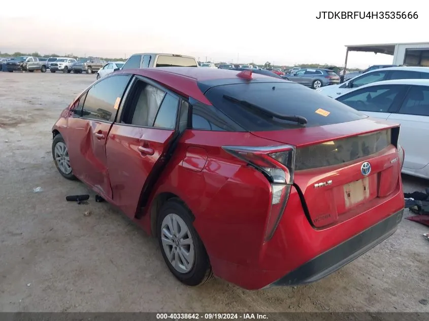 2017 Toyota Prius Two VIN: JTDKBRFU4H3535666 Lot: 40338642