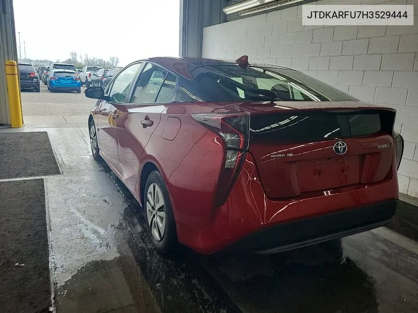 JTDKARFU7H3529444 2017 Toyota Prius Three