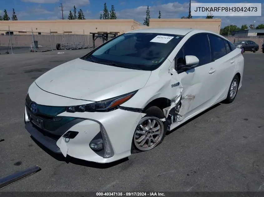 2017 Toyota Prius Prime Advanced VIN: JTDKARFP8H3042473 Lot: 40347135