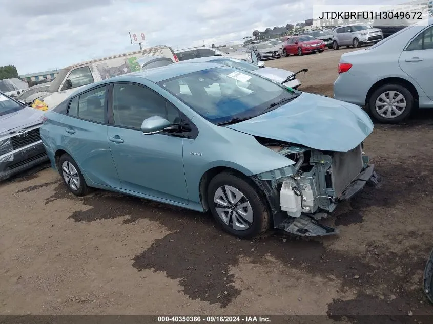 JTDKBRFU1H3049672 2017 Toyota Prius Two